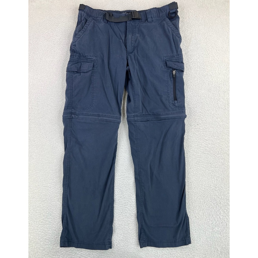 BC Clothing Pants Mens 40x34 Blue Relaxed Fit Convertible Cargo Travel Outdoor